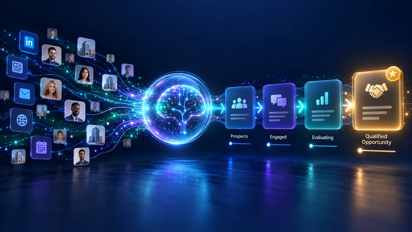 واجهة AI Sales Agent لبناء خط المبيعات